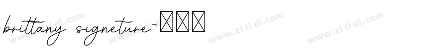 brittany signeture字体转换